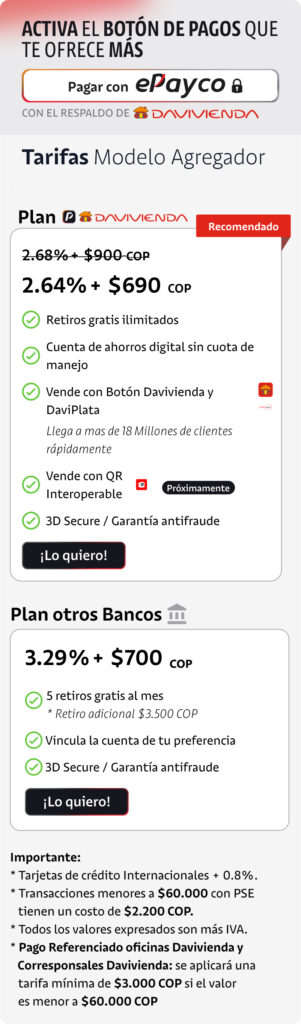 Tarifas del modelo agregador